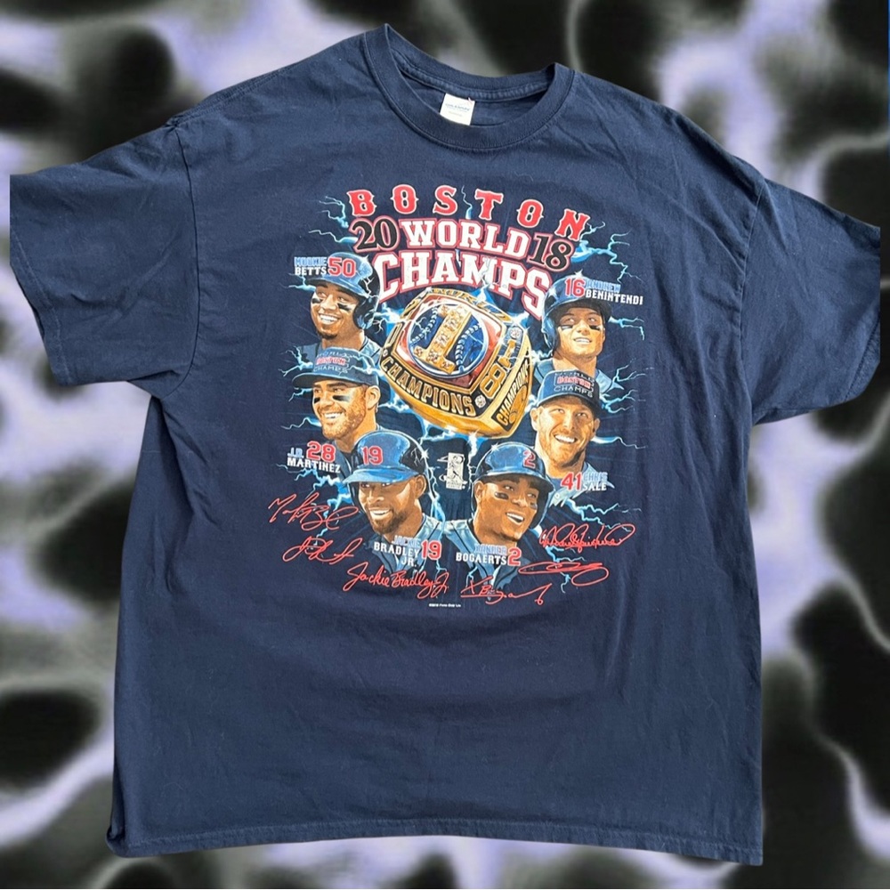 Boston red socks championship ring short sleeve shirt